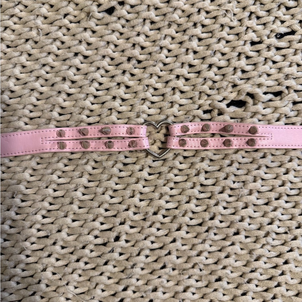 Pink Heart Studded Choker